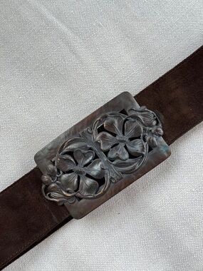 Saint Laurent Suede Belt